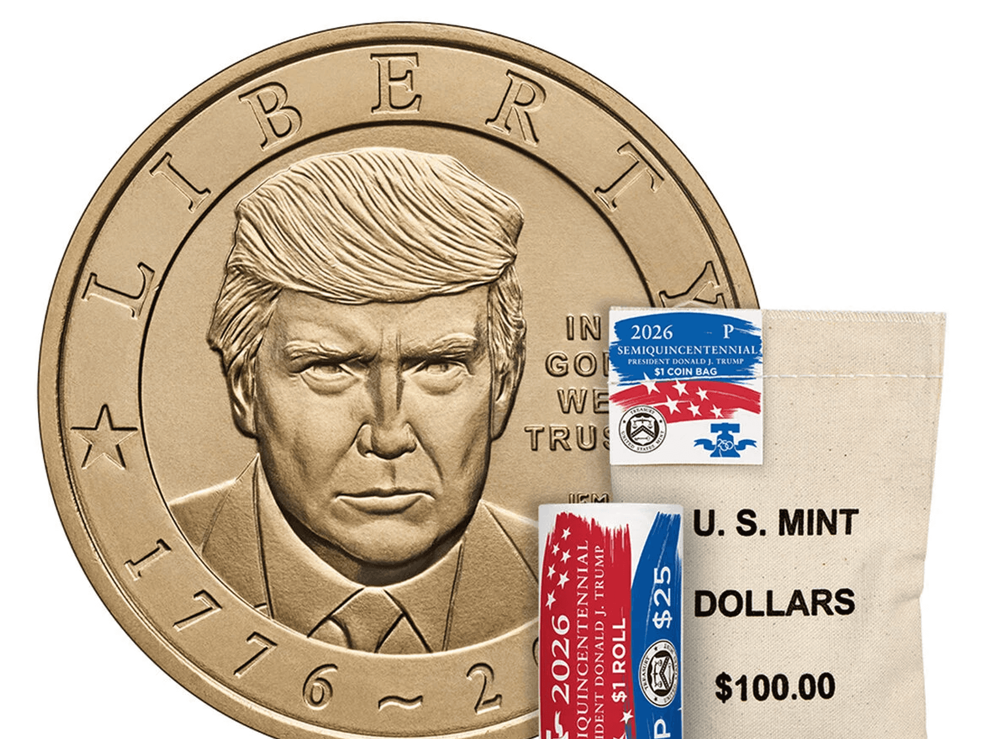 Deathly design gaffe spotted as Trump coin goes on sale to deluge of derision