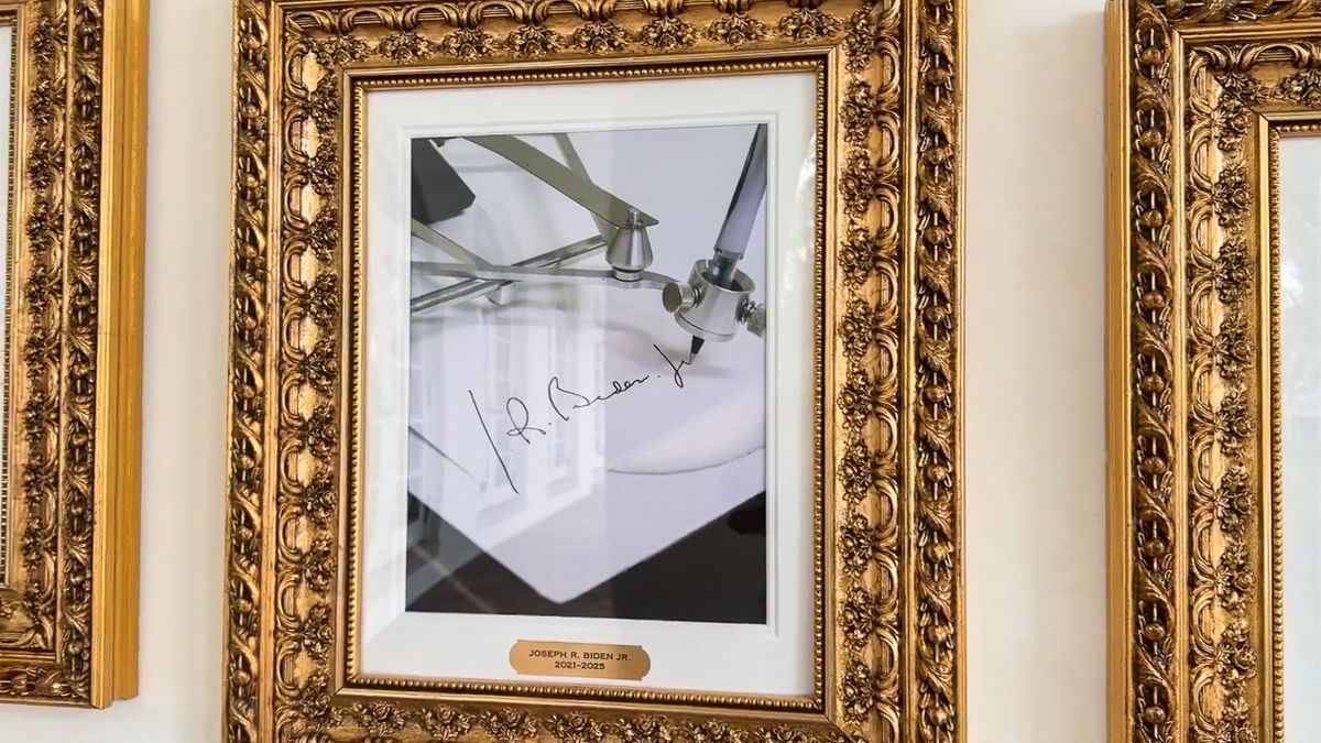 White House replaces Biden portrait with photo of an autopen