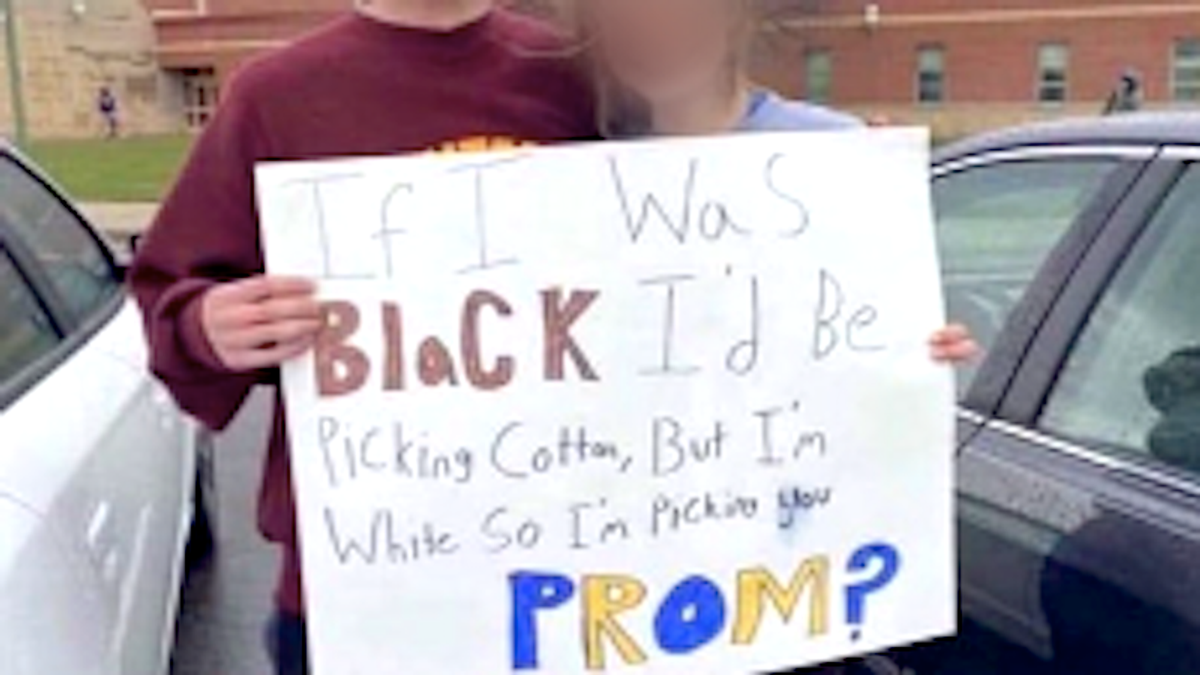 Minnesota teen invites girl to prom with racist ‘picking cotton’ proposal