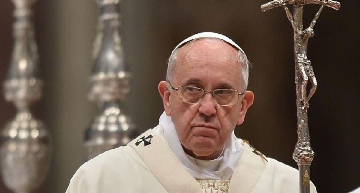 Pope calls criticism of blessing for gay couples 'hypocrisy'