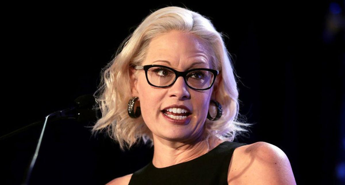 'Blistering' new ads target Sen. Kyrsten Sinema for 'lacking the political courage to do what's right'