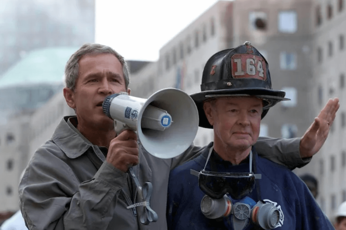 9/11 firefighter who stood next to Bush in iconic photos dead at 91