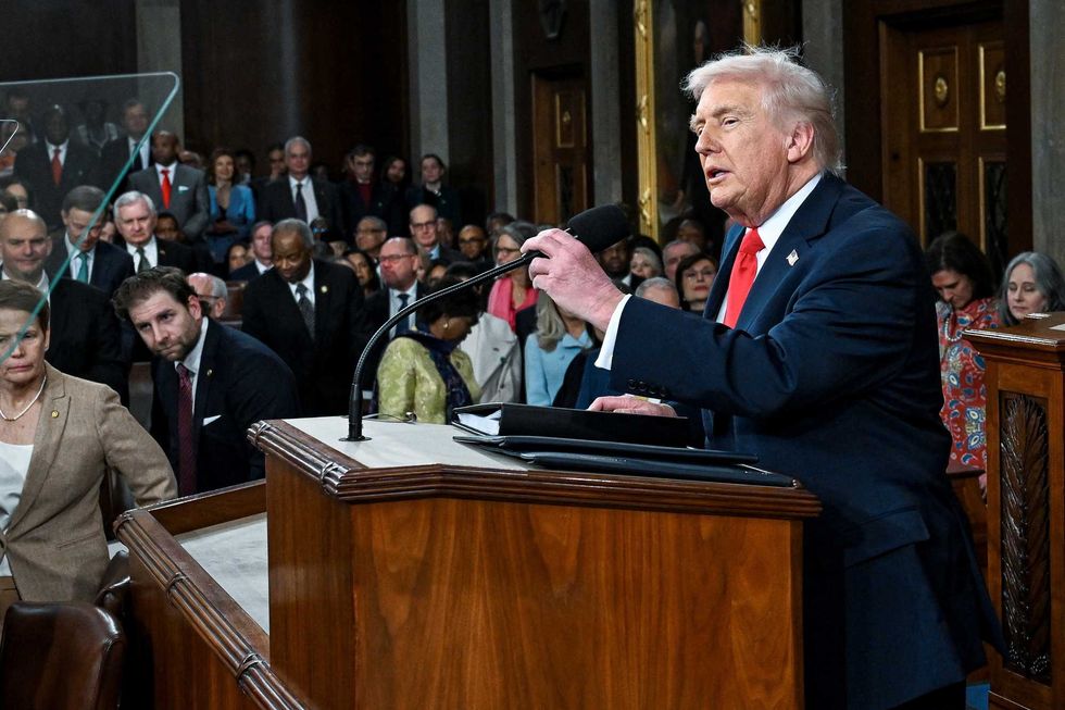 Yelling Trump appears to 'blow out' his own mic as State of the Union gets 'garbled audio'