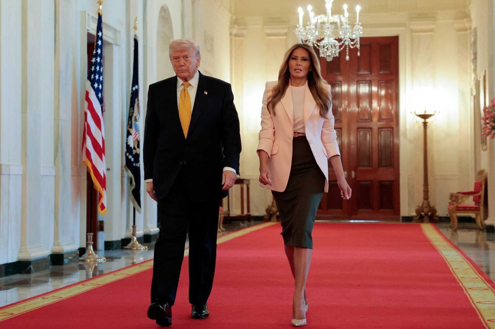 'Glaring': Speculation abounds as Melania noticably absent from husband's China trip
