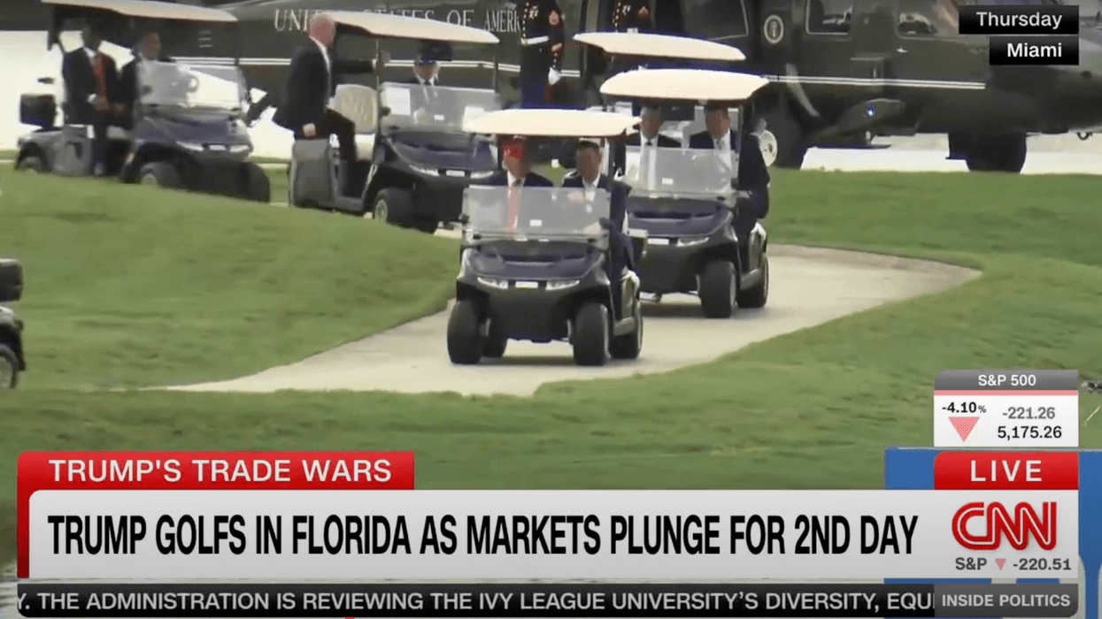 'Now?' Trump called out on CNN for golfing during 'a very volatile time' of his own making