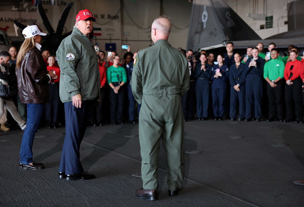 'Did not mention her name': Trump evades Republican governor candidate during Navy speech