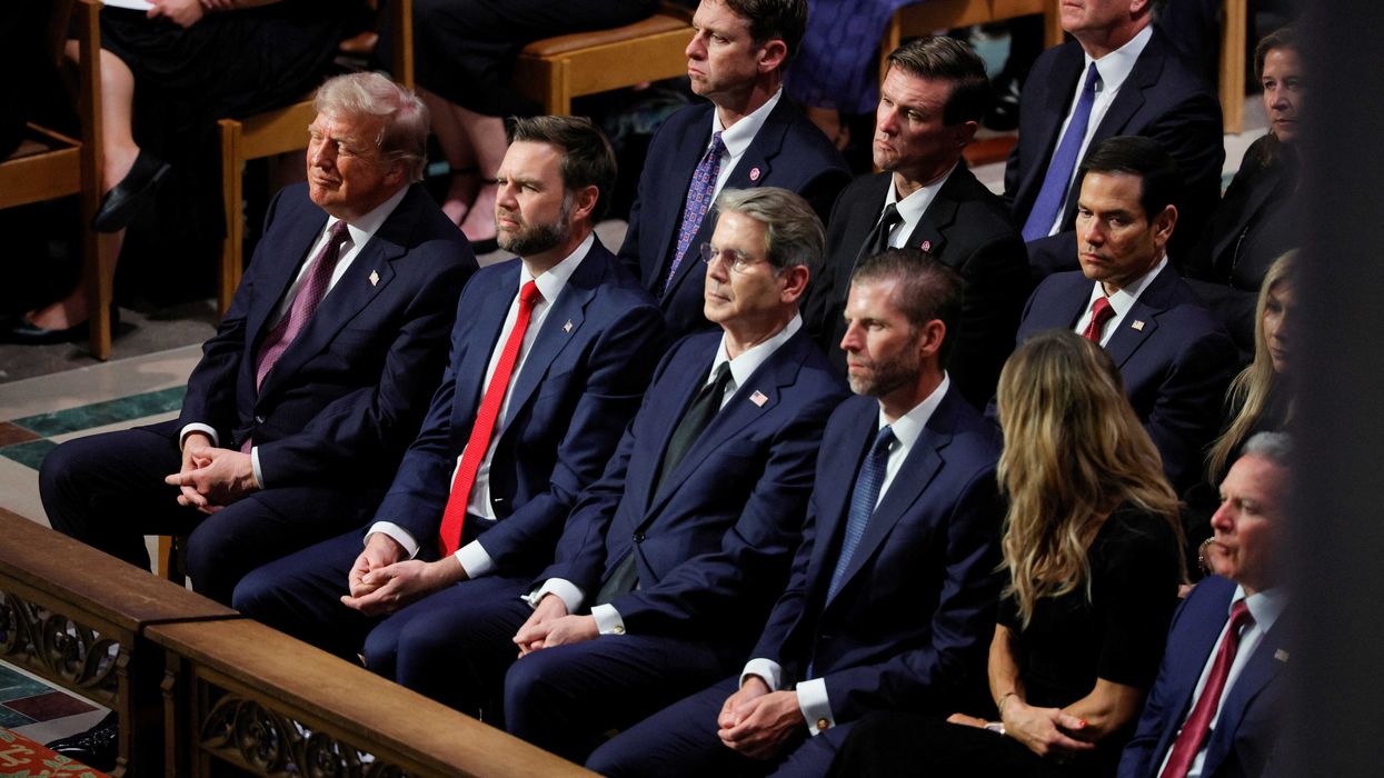 Onlookers astonished as Trump appears to fall asleep at Graham's funeral: 'Remarkable'