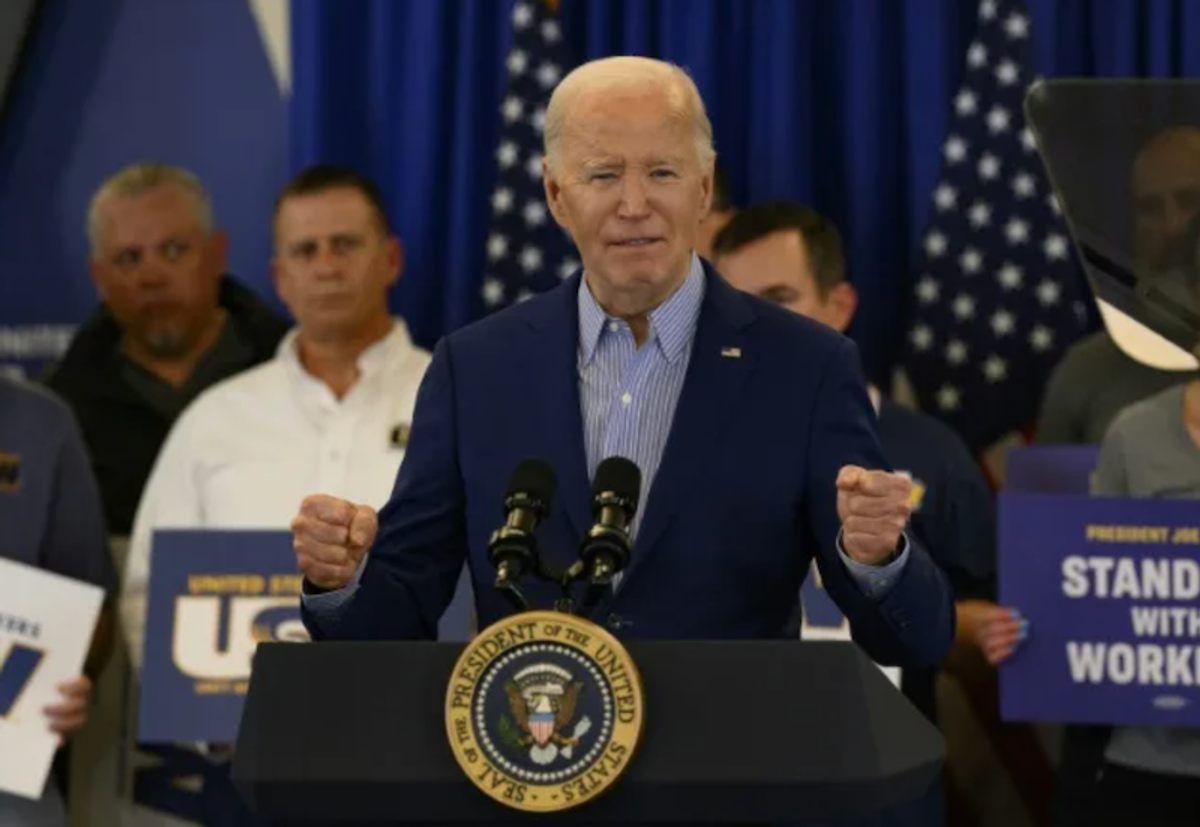 Biden, Trump battle for blue-collar voters as steel merger looms