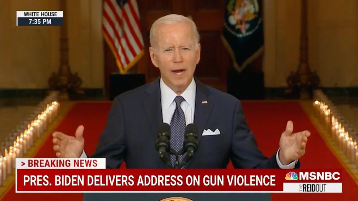 'How much more carnage?' Biden cites Scalia in address on plan to save children from America's 'killing fields'