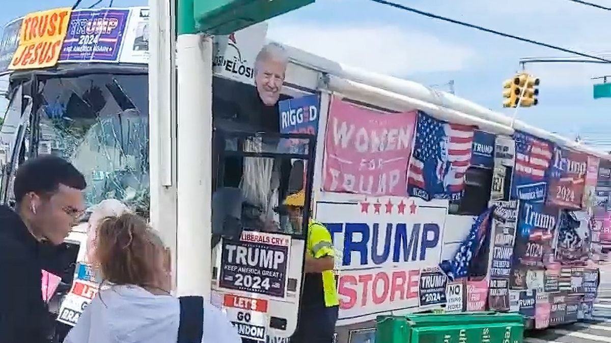 'Jesus took the wheel': Runaway 'Trust Jesus' RV ridiculed after crashing near Trump rally