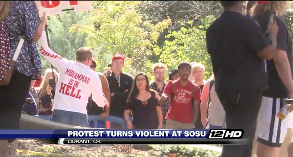 Anti-BLM protest at university turns violent after white protester accuses black people of having STDs