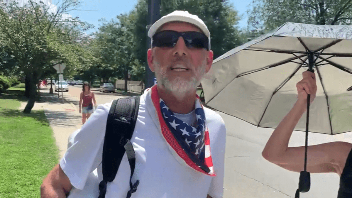 'Free the Prisoners of Biden!' Right-wing protester demands release of MAGA rioters