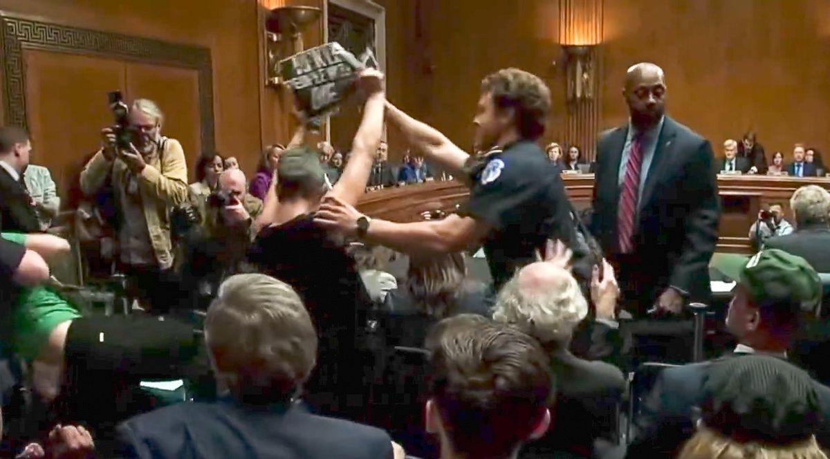 'RFK kills people!' Chaos as cops drag protesters out of Senate health hearing
