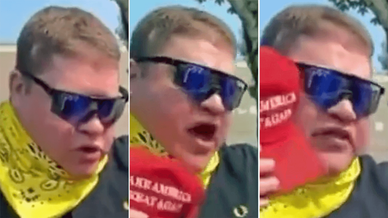 WATCH: Proud Boy gives 'disturbing' prayer for maskless girl at rally that caused 3 school lockdowns