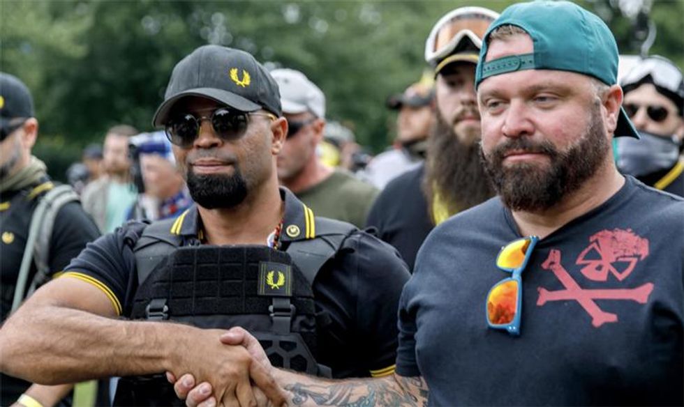 Key Proud Boys trial skids to halt after accidental leak of classified info to defense