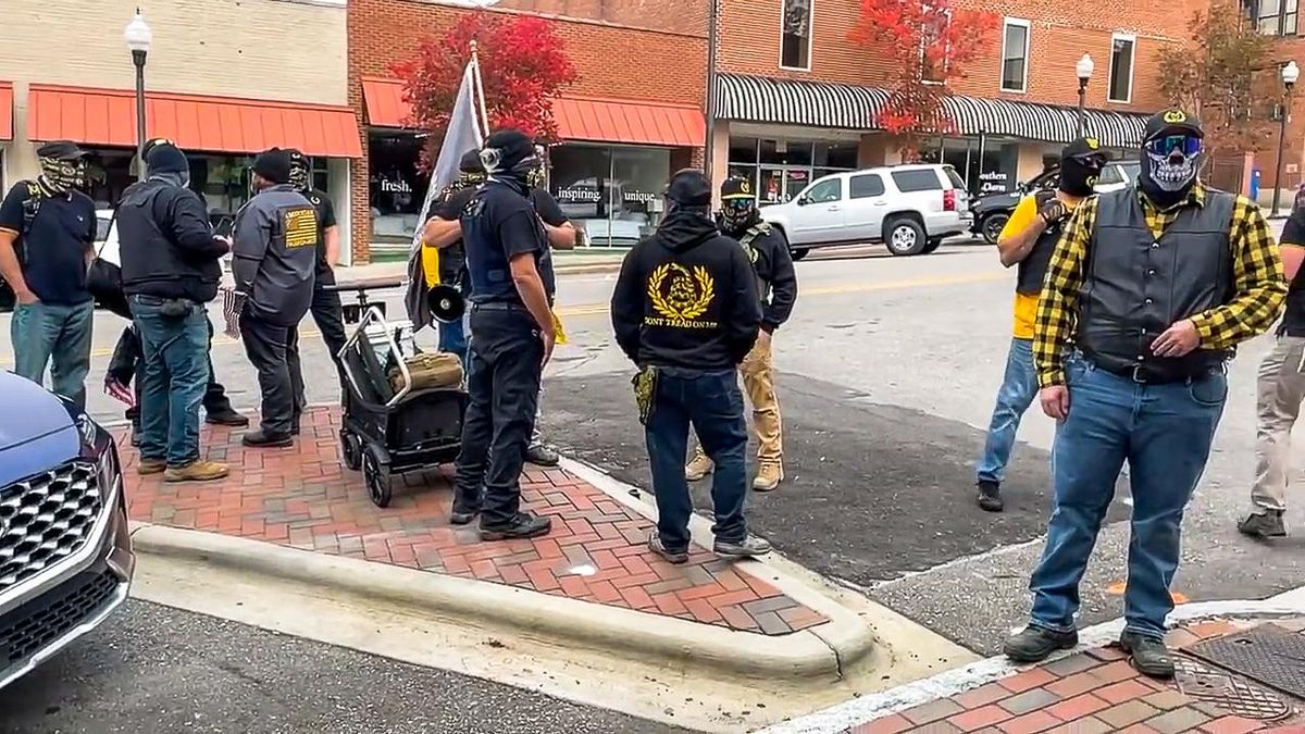 WATCH: Proud Boys harass attendees at drag queen brunch in North Carolina