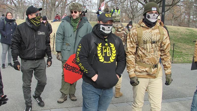 proud boys anti-vaccine rally