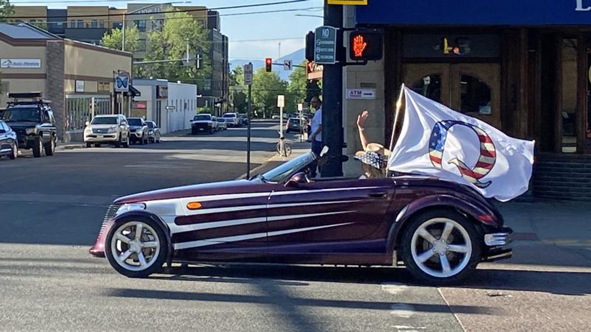 Racist and QAnon Trump fans rally in Montana with 'Trump won' message