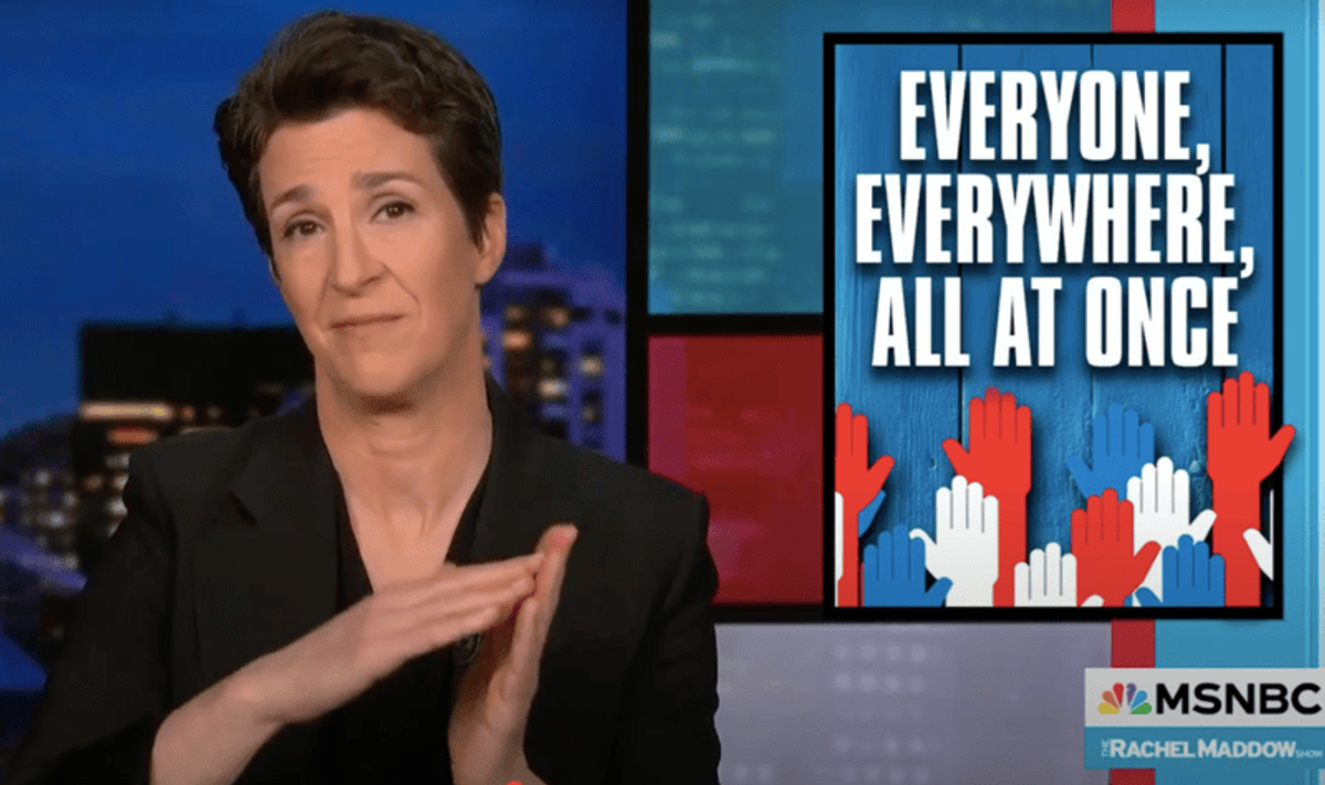 'Americans are showing up!' Rachel Maddow giddy as Trump protest overflows into red states