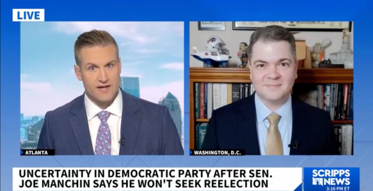 Watch: Raw Story Editor-in-Chief Dave Levinthal talks Manchin's possible White House moves
