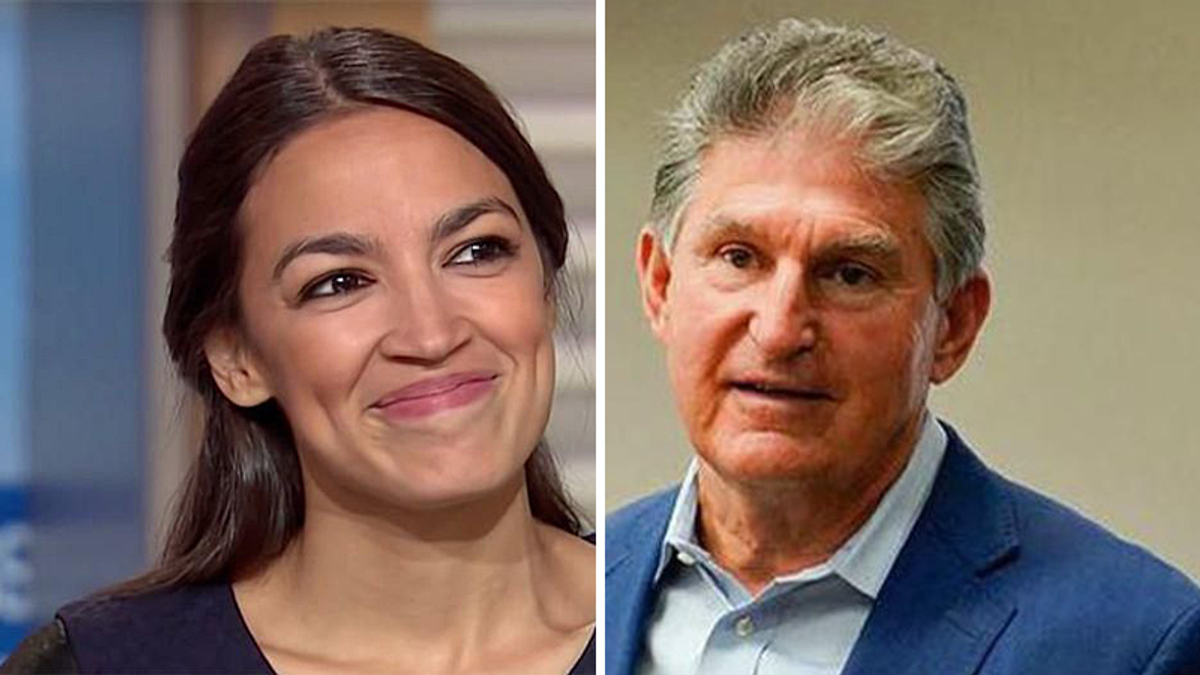 Ocasio-Cortez threatens to blow up Joe Manchin's bipartisan infrastructure deal after he demands spending 'pause'