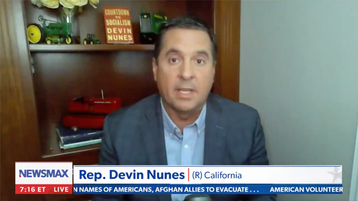 Devin Nunes livid after Joe Biden has a moment of silence for fallen troops: 'What the hell is going on?'