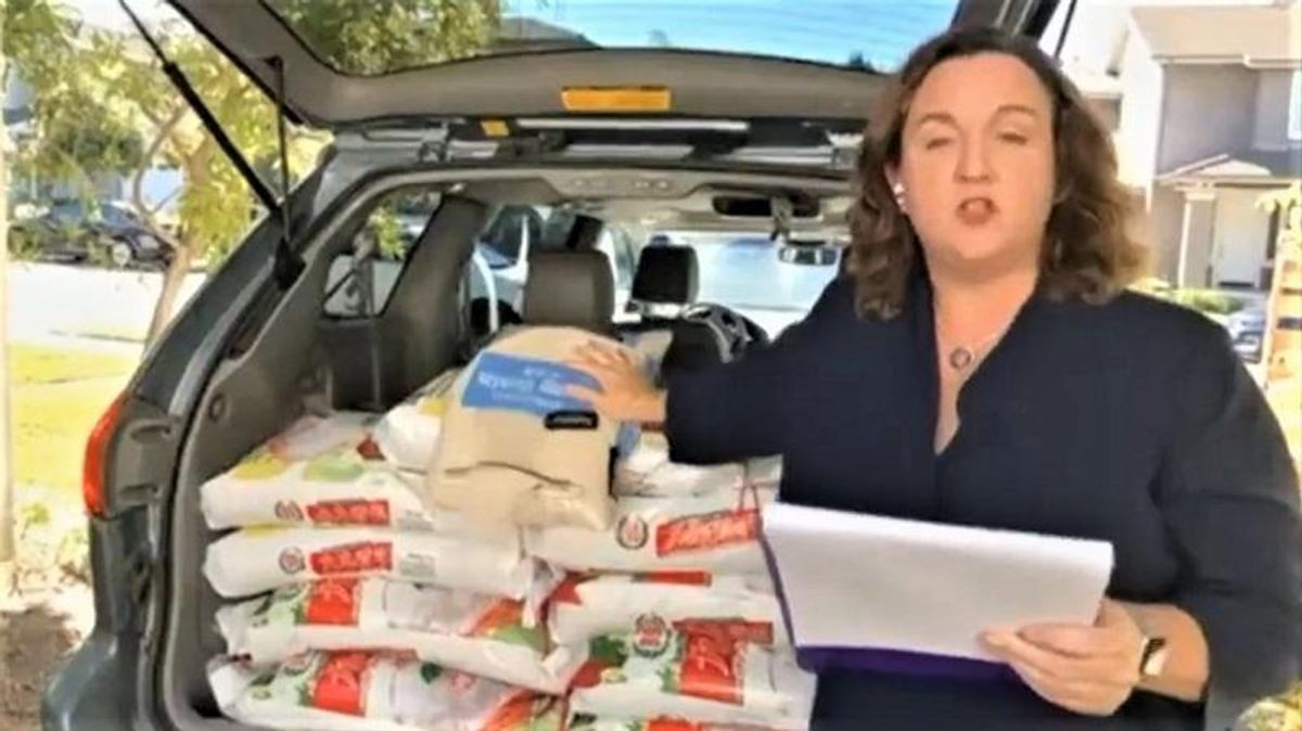 Katie Porter uses elaborate visual props to school oil executives during congressional hearing