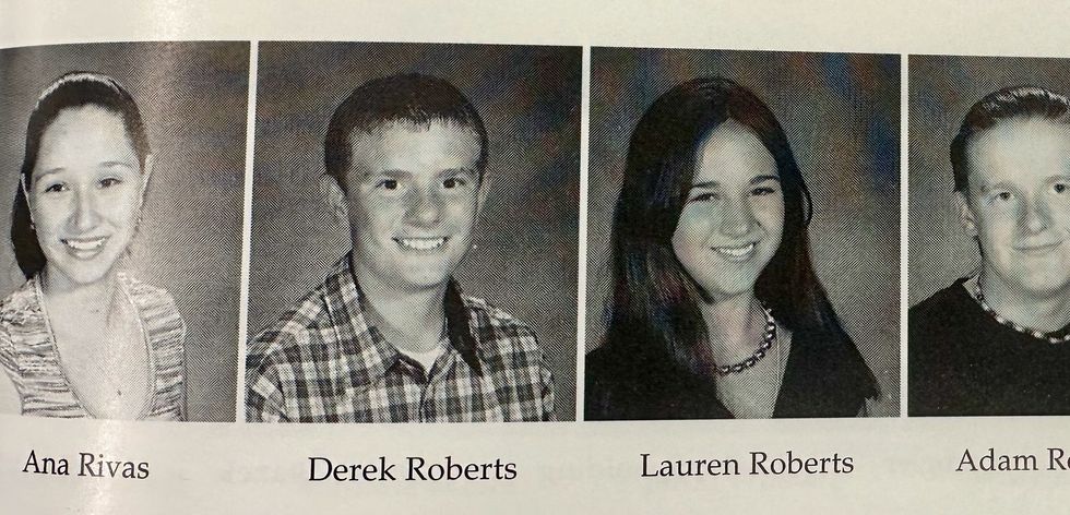 Rep. Lauren Boebert (R-CO), then Lauren Roberts, in a yearbook photo from her freshman year at Rifle High School in Colorado. (Rifle High School yearbook)