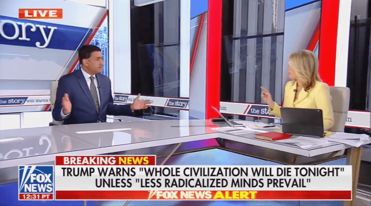 Dem clashes with Fox News host over claims Iranians support Trump's genocidal threat