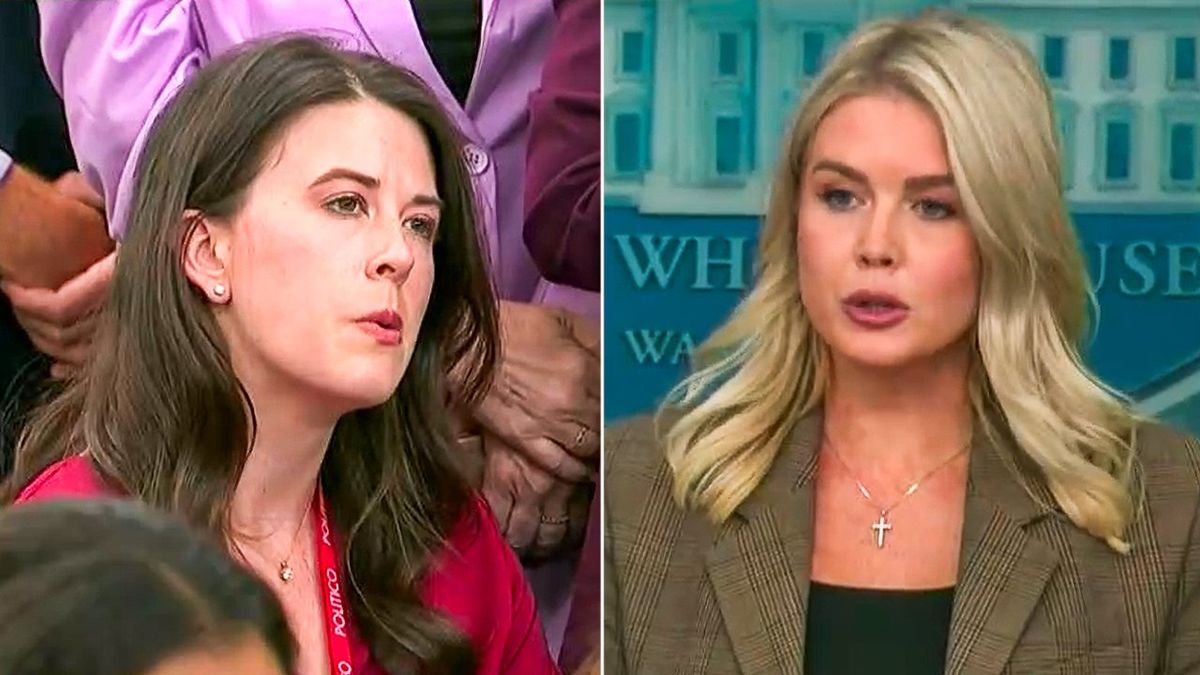 'Get your facts straight!' Karoline Leavitt lashes out as she's grilled on Tom Homan probe