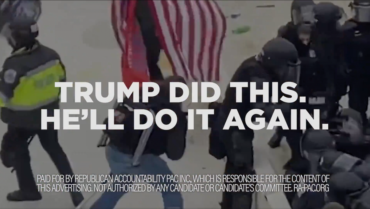 'He'll do it again': Conservative group runs ad about Jan. 6 during Trump's town hall