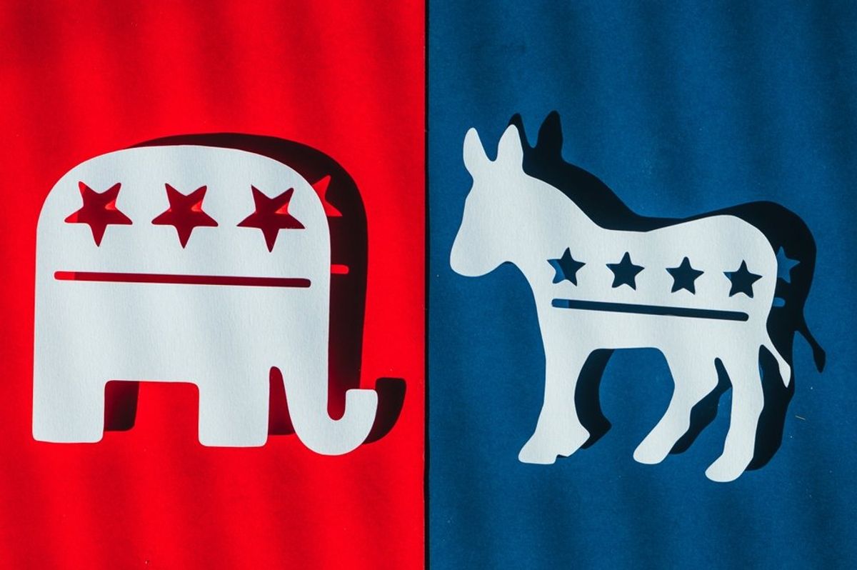 Republican and Democratic logos