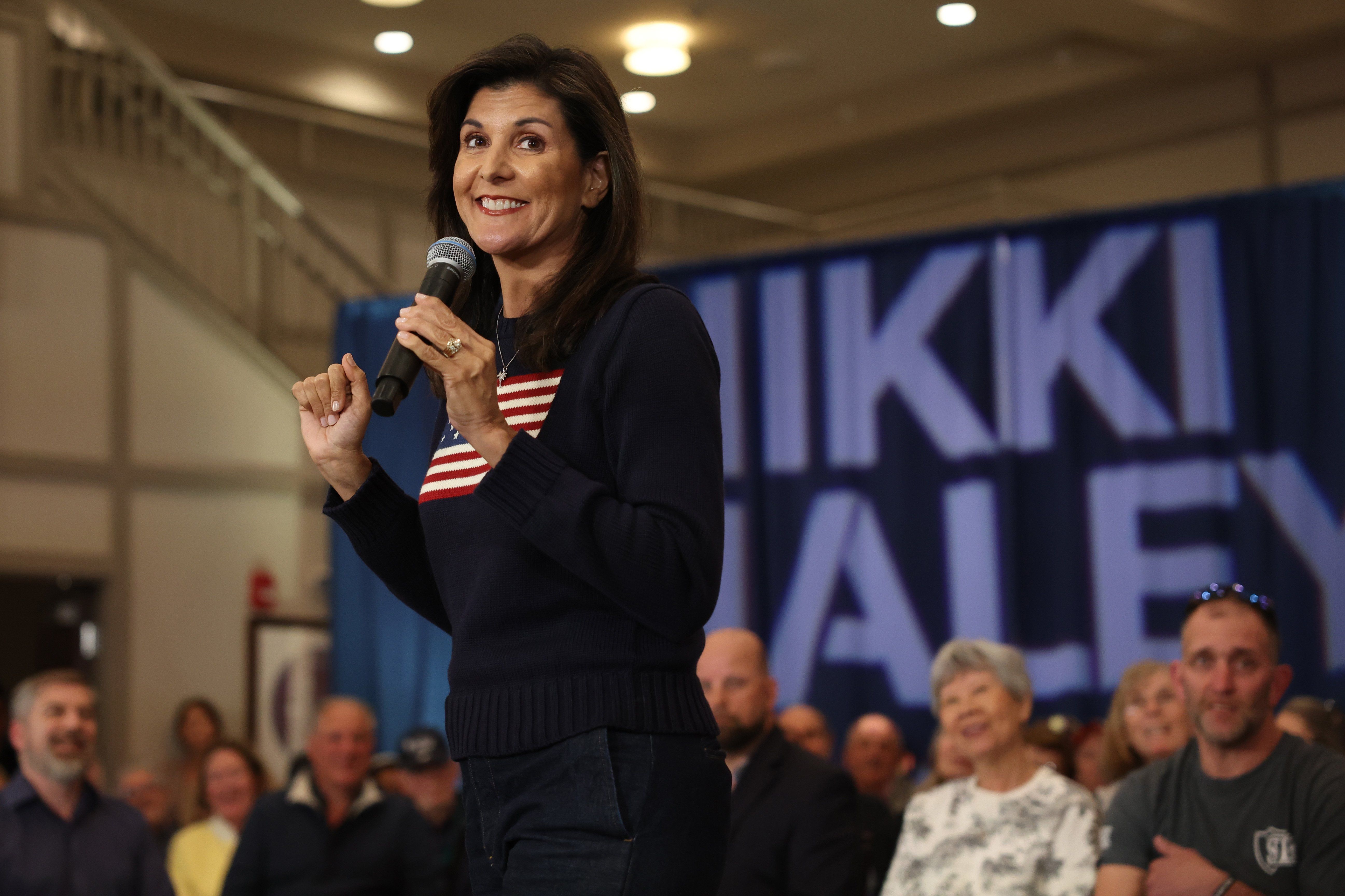 Republican presidential candidate Nikki Haley