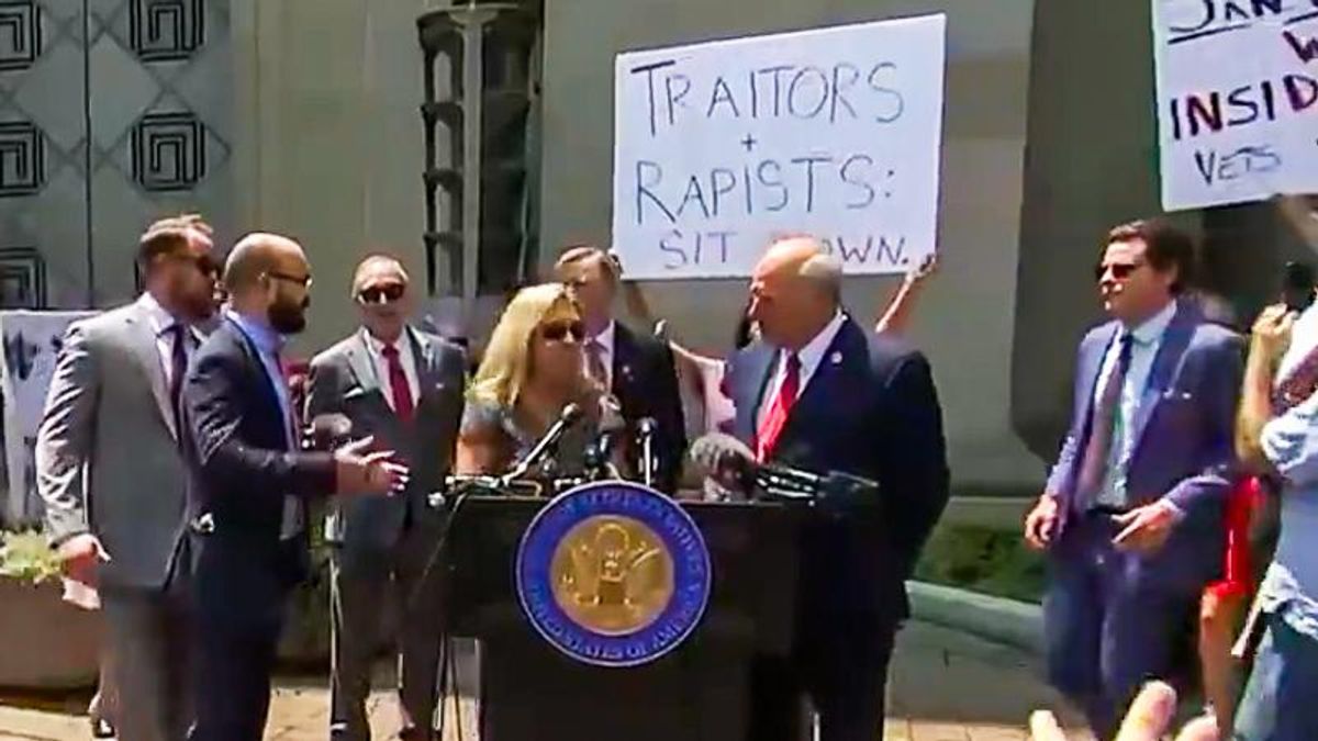 'Traitors and rapists': Protesters derail Matt Gaetz and Marjorie Taylor Greene as they defend Jan. 6 rioters