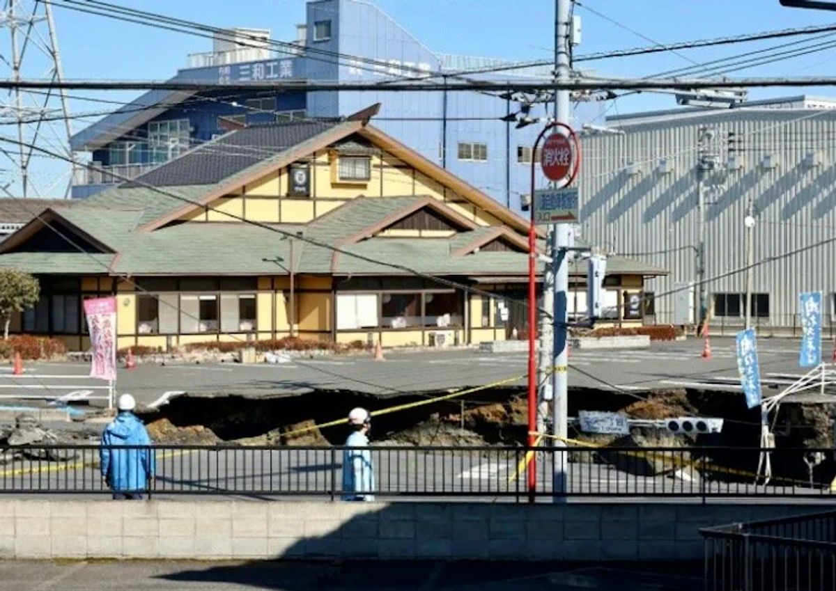 Truck cabin found in Japan sinkhole search for driver