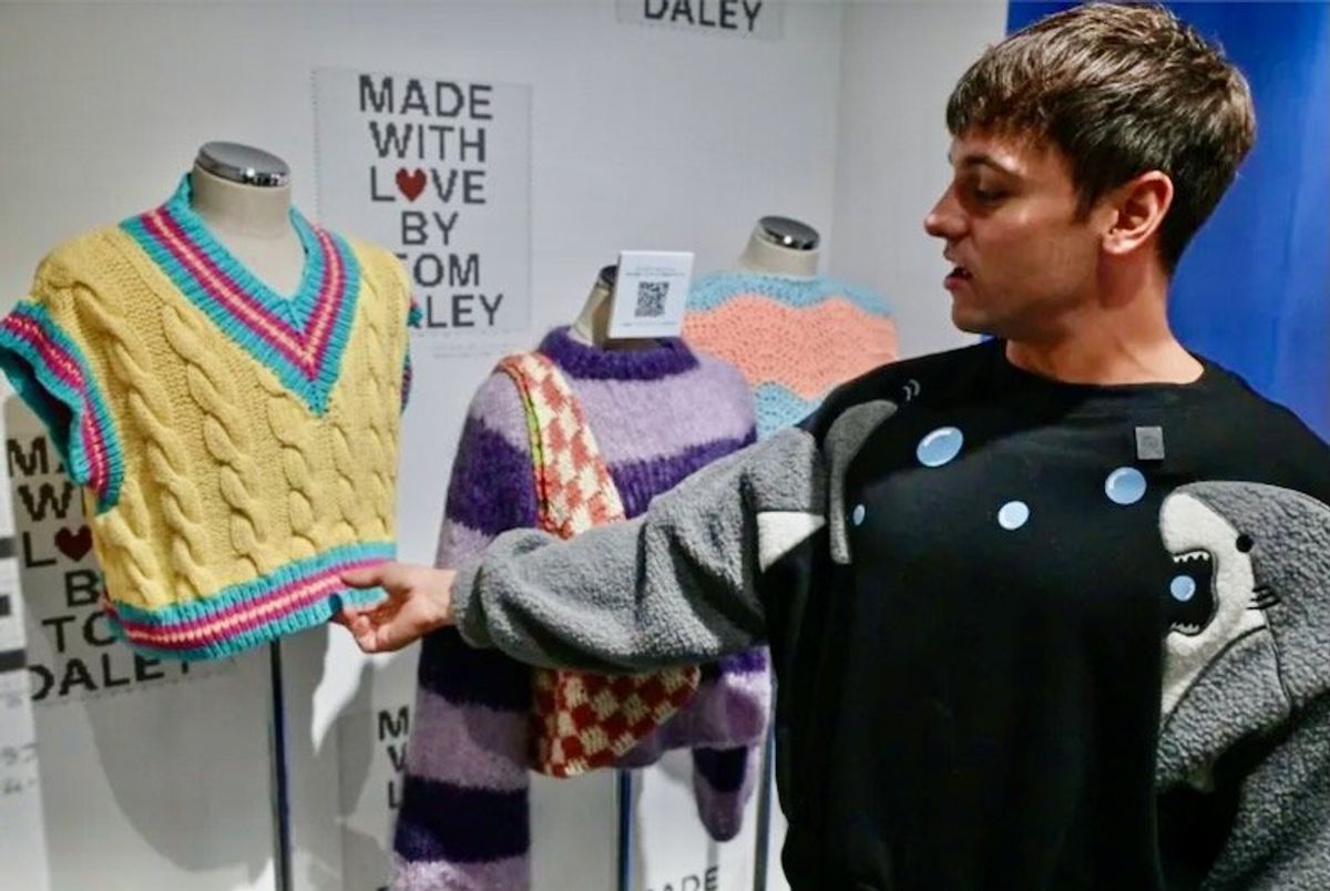 Retired Olympian Daley dives into the spool with Tokyo knitwear show