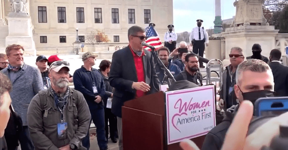 The private security force surrounding Michael Flynn was on the ground at the Capitol on Jan. 6