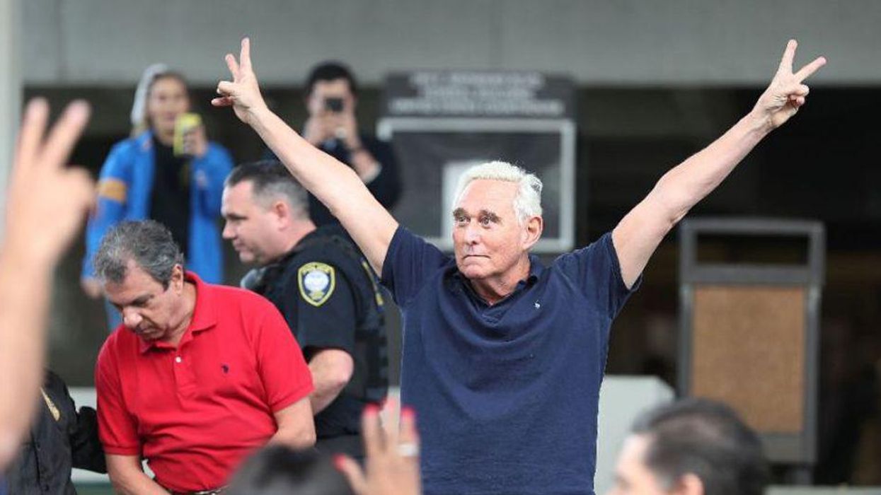 What does Roger Stone think of Trump’s indictment? He has a T-shirt for that.