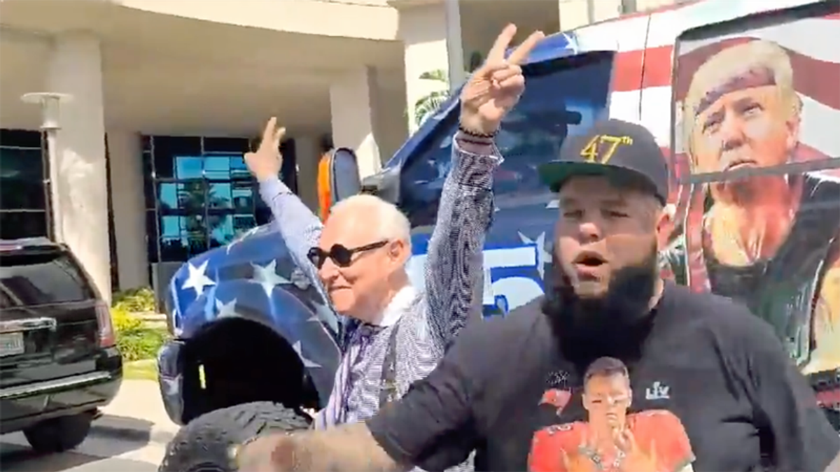 WATCH: Roger Stone dances to hip-hop pushing the 'Big Lie' outside CPAC