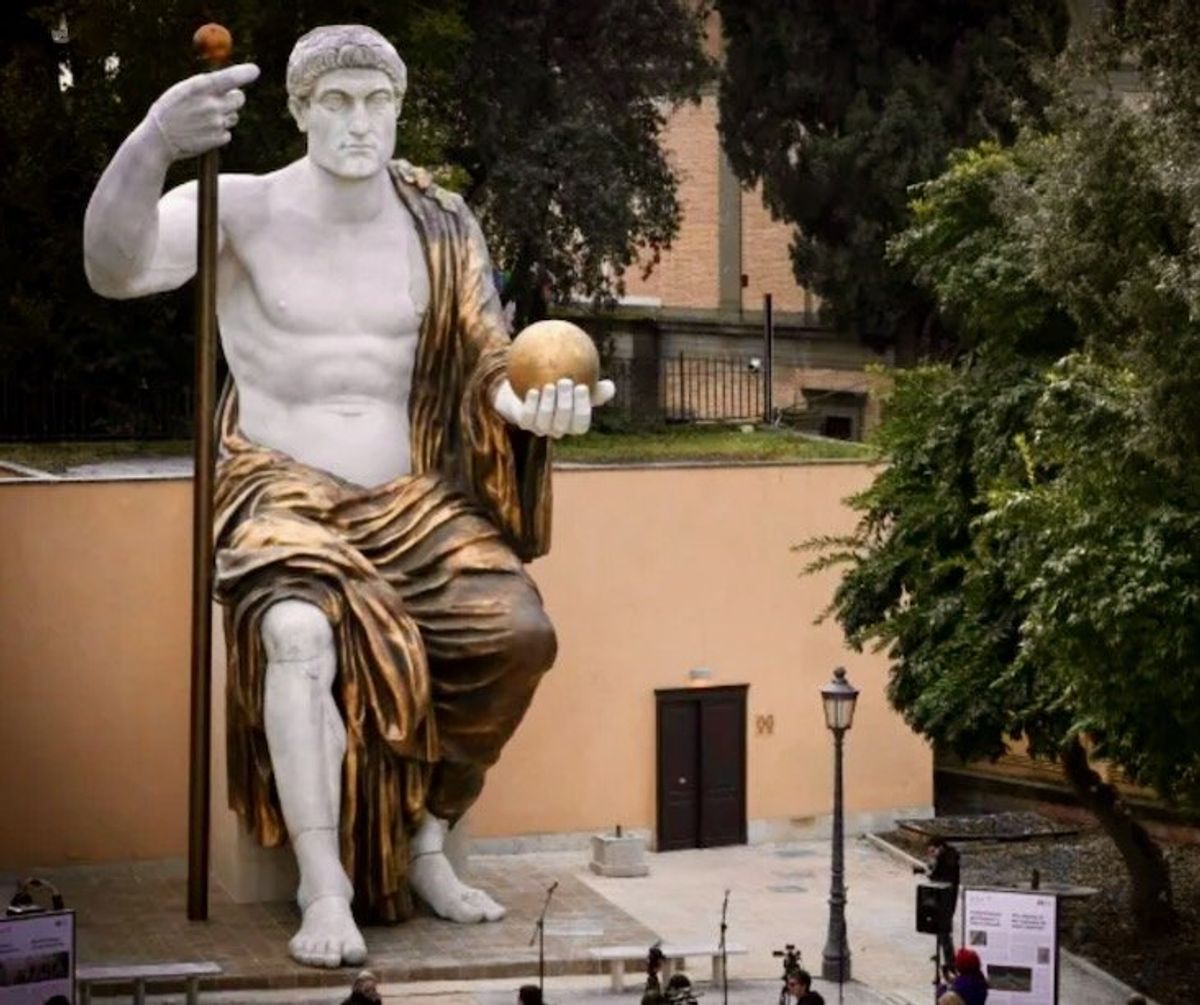 Towering Colossus of Constantine reconstructed in Rome