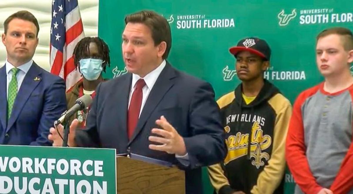 'Take them off': Video catches Ron DeSantis scolding students for wearing masks at his photo op
