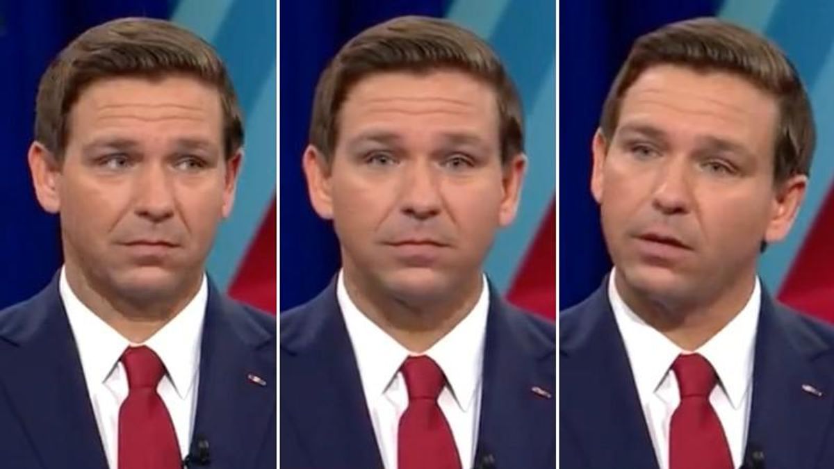 WATCH: Ron DeSantis squirms after being asked whether Trump is a good role model for kids