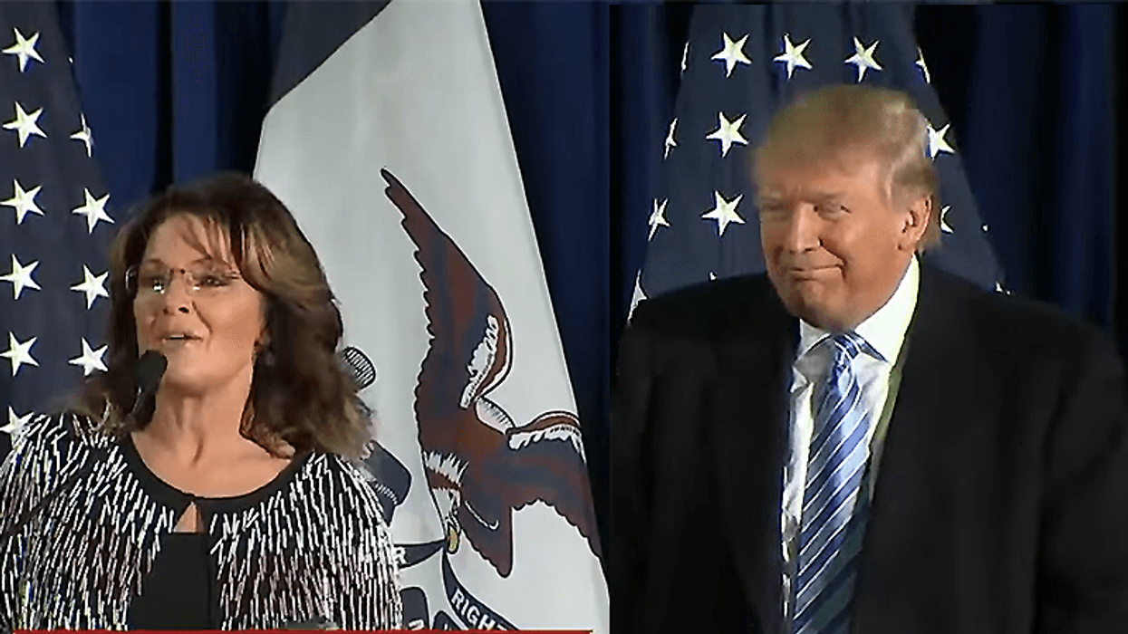 Trump goes all-in on Sarah Palin