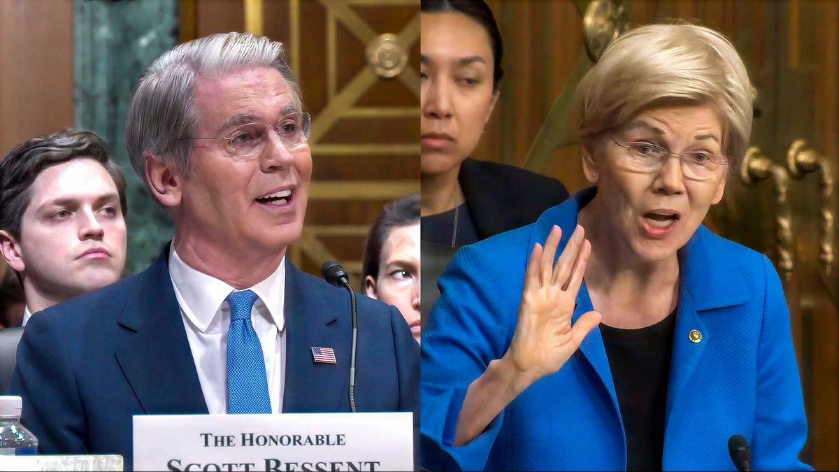 Elizabeth Warren corners Bessent on Trump's stock trading: 'He is enriching himself'