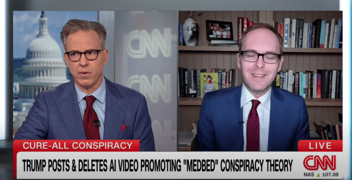'Does he think they're real?' Jake Tapper befuddled as Trump pushes 'insane' conspiracy
