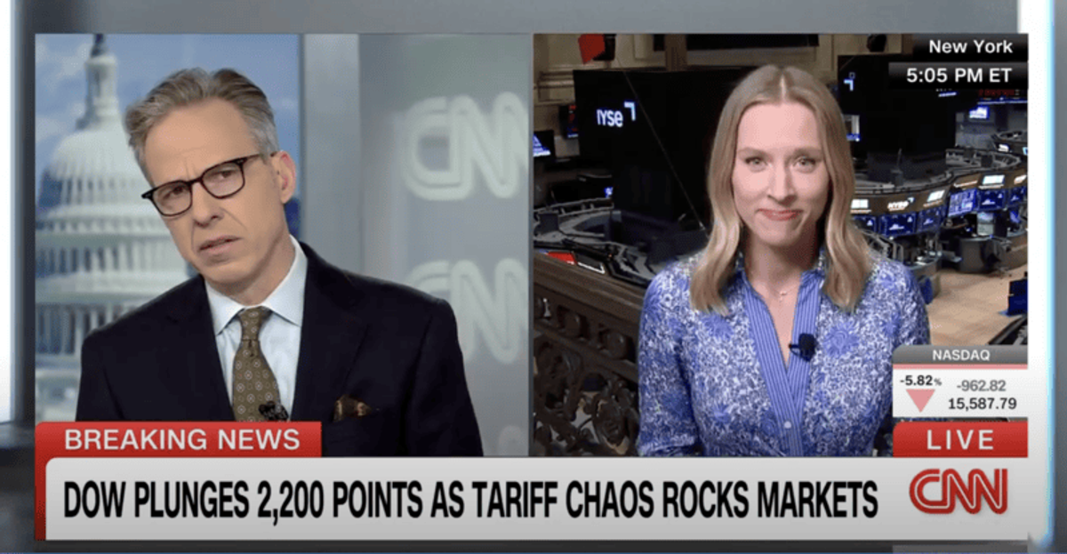 'Did it start with F?' CNN's Tapper tries to guess Wall Street's reaction to market plunge
