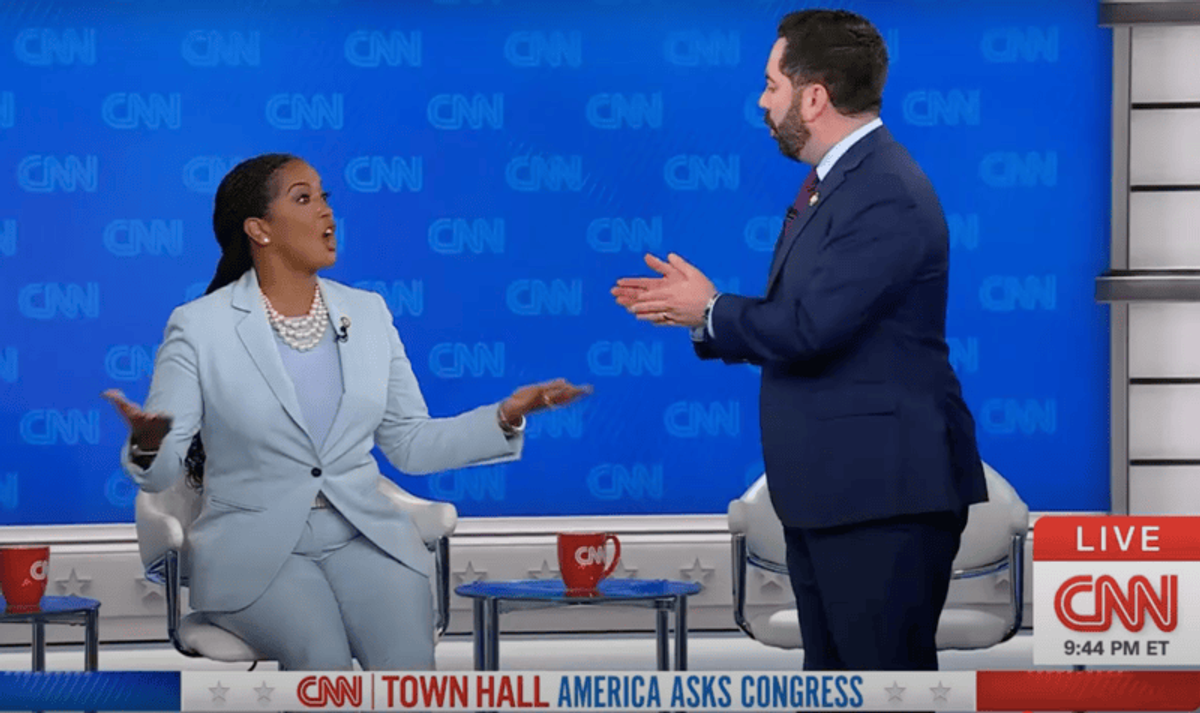 'I’m still talking, please': CNN town hall gets heated after Republican cuts off Dem
