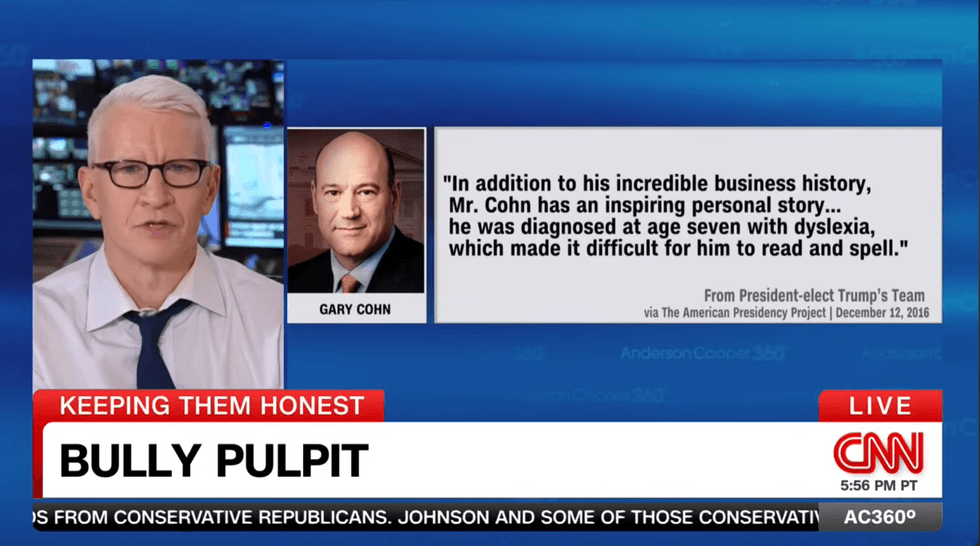 Anderson Cooper scorches Trump's dyslexia mockery with supercut of president's own fumbles