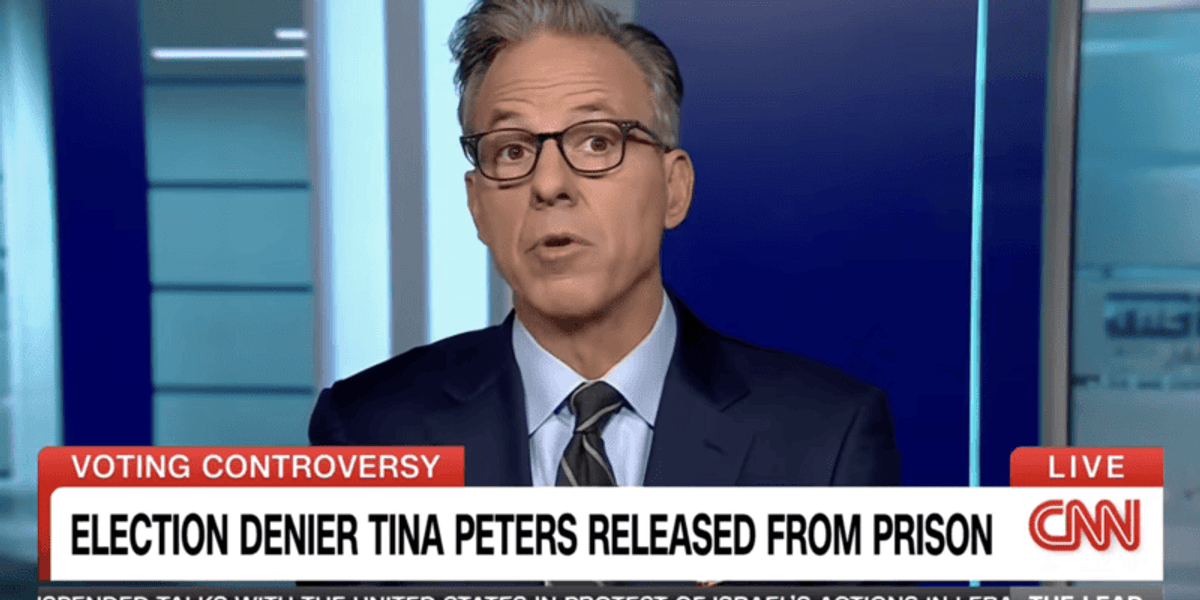 'Wow!' Jake Tapper astounded by Tina Peters' first interview after being freed from prison