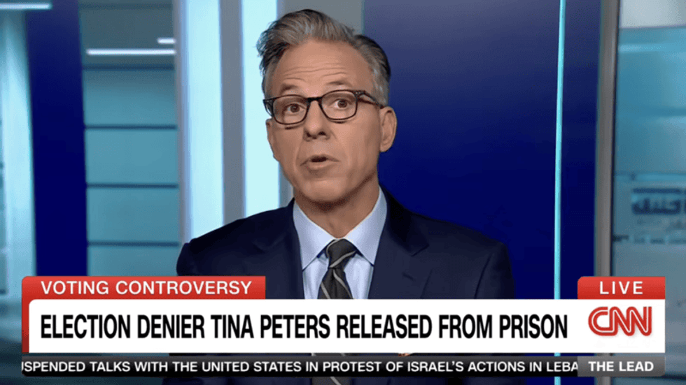 'Wow!' Jake Tapper astounded by Tina Peters' first interview after being freed from prison